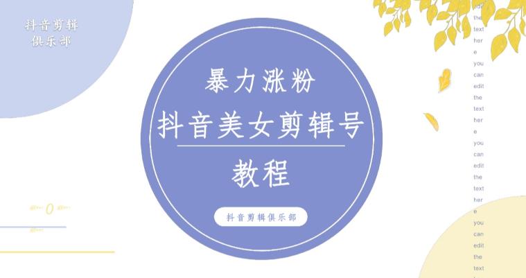 抖音快手暴力涨粉美女混剪视频教程，百分百过原创图片教程！附带违规申诉方法汇创网-网创项目_汇创网_中创网_福缘网_冒泡网_网创项目平台汇创网