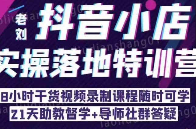 抖音小店实操落地特训营：抖音小店无货源精细化运营，抖店商品卡流量（22节）汇创网-网创项目_汇创网_中创网_福缘网_冒泡网_资源整合平台汇创网
