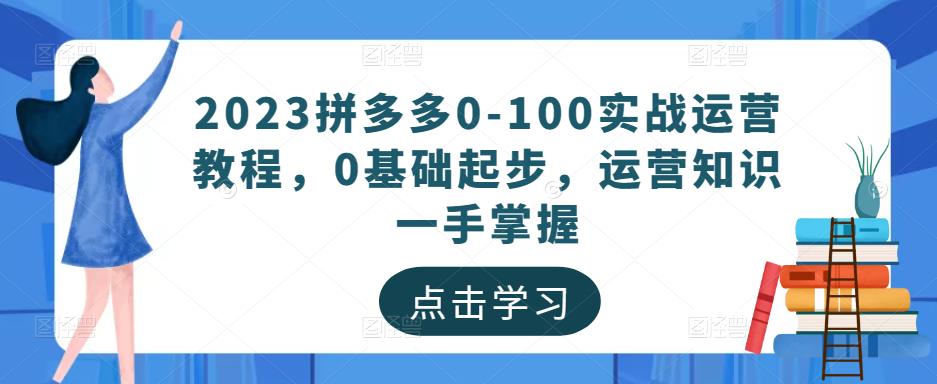 2023拼多多0-100实战运营教程，0基础起步，运营知识一手掌握汇创网-网创项目_汇创网_中创网_福缘网_冒泡网_网创项目平台汇创网