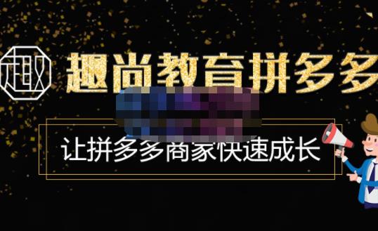 趣尚教育·拼多多运营实操VIP特训营，让拼多多商家快速成长-价值3180元汇创网-网创项目_汇创网_中创网_福缘网_冒泡网_资源整合平台汇创网