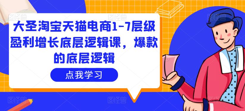 大圣淘宝天猫电商1-7层级盈利增长底层逻辑课，爆款的底层逻辑汇创网-网创项目_汇创网_中创网_福缘网_冒泡网_资源整合平台汇创网