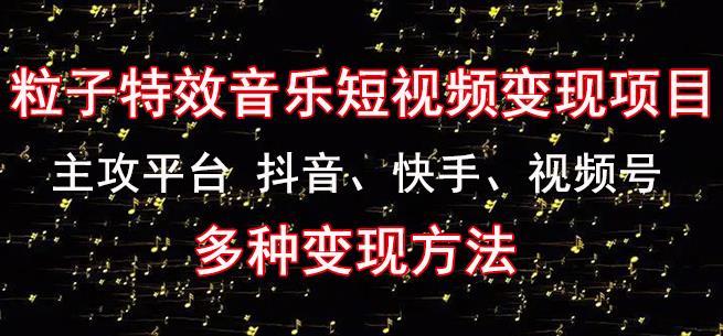 黄岛主《粒子特效音乐短视频变现项目》主攻平台抖音、快手、视频号多种变现方法汇创网-网创项目_汇创网_中创网_福缘网_冒泡网_网创项目平台汇创网