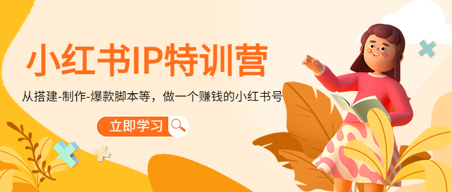 小红书IP特训营：从搭建-制作-爆款脚本等等，做一个赚钱的小红书号汇创网-网创项目_汇创网_中创网_福缘网_冒泡网_资源整合平台汇创网
