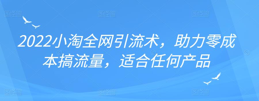 2022年小淘全网引流术，助力零成本搞流量，适合任何产品汇创网-网创项目_汇创网_中创网_福缘网_冒泡网_资源整合平台汇创网
