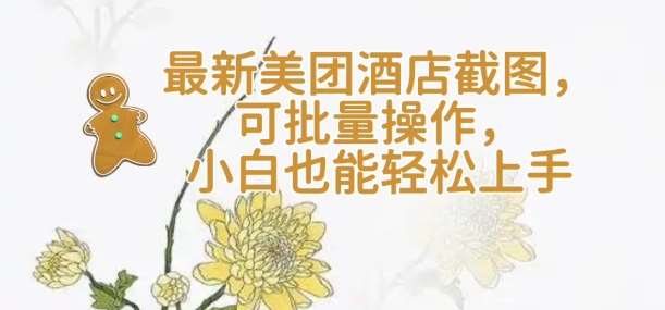 【轻云】最新美团酒店截图，可批量操作，小白也能轻松上手汇创网-网创项目_汇创网_中创网_福缘网_冒泡网_资源整合平台汇创网