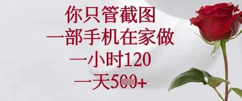 你只管截图，一部手机在家做，苹果安卓都可以，一小时120，一天5张+【揭秘】汇创网-网创项目_汇创网_中创网_福缘网_冒泡网_资源整合平台汇创网