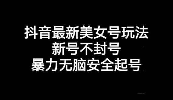 抖音最新美女号玩法，新号不封号，暴力无脑安全起号【揭秘】汇创网-网创项目_汇创网_中创网_福缘网_冒泡网_资源整合平台汇创网