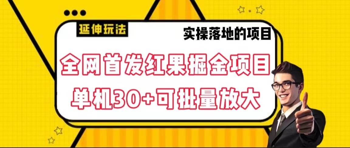 全网首发红果掘金项目，简单操作单机30＋可批量放大汇创网-网创项目_汇创网_中创网_福缘网_冒泡网_网创项目平台汇创网