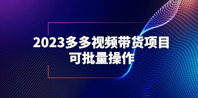 2023多多视频带货项目，可批量操作【保姆级教学】汇创网-网创项目_汇创网_中创网_福缘网_冒泡网_网创项目平台汇创网