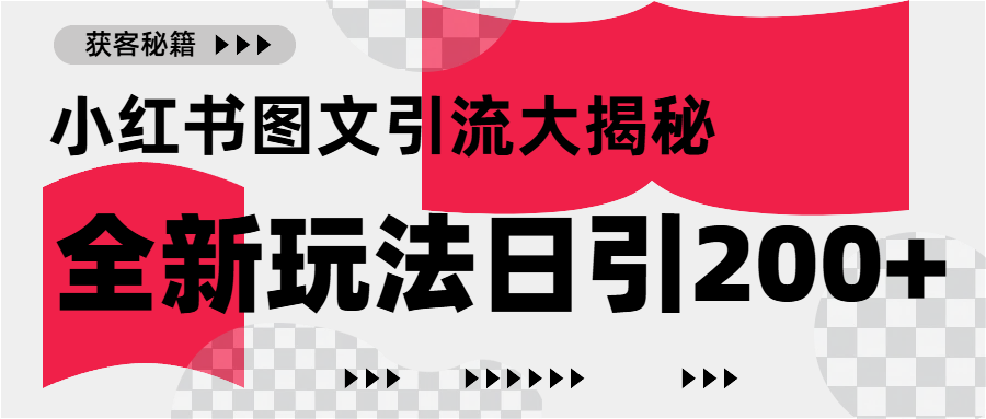 小红书图文引流，只需一张图片即可撬动百万流量，日引200+创业粉汇创网-网创项目_汇创网_中创网_福缘网_冒泡网_资源整合平台汇创网