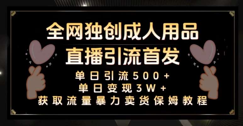 全网独创真人主播+无人直播单日引流500+，橙人用品暴力卖货单日变现3W+保姆似教学2.0【揭秘】汇创网-网创项目_汇创网_中创网_福缘网_冒泡网_资源整合平台汇创网