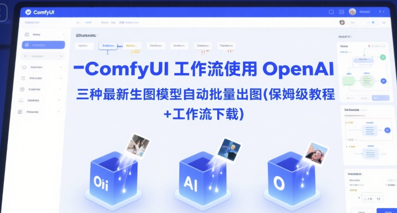 ComfyUI 工作流使用 OpenAI 三种最新生图模型自动批量出图(保姆级教程+工作流下载)汇创网-网创项目_汇创网_中创网_福缘网_冒泡网_资源整合平台汇创网