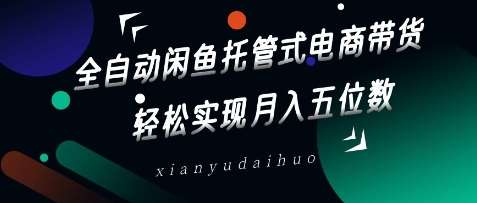 全自动闲鱼托管式电商带货，轻松实现月入五位数【揭秘】汇创网-网创项目_汇创网_中创网_福缘网_冒泡网_资源整合平台汇创网