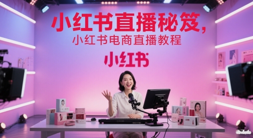 小红书直播秘笈，小红书电商直播教程汇创网-网创项目_汇创网_中创网_福缘网_冒泡网_资源整合平台汇创网
