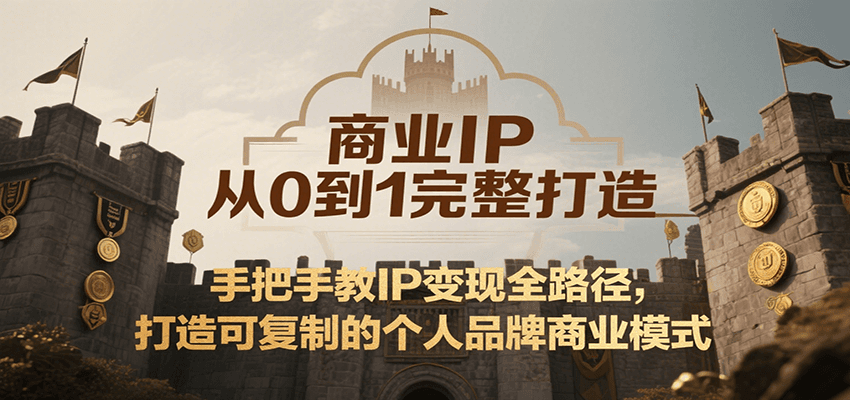 商业IP从0到1完整打造，手把手教IP变现全路径，打造可复制的个人品牌商业模式汇创网-网创项目_汇创网_中创网_福缘网_冒泡网_网创项目平台汇创网