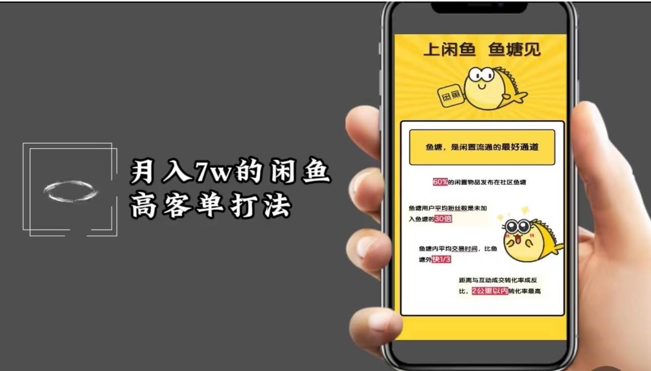 月入7w闲鱼高客单玩法，精细化运营，二手电商保姆级教程汇创网-网创项目_汇创网_中创网_福缘网_冒泡网_网创项目平台汇创网