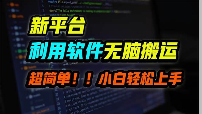（9745期）新平台用软件无脑搬运，月赚10000+，小白也能轻松上手汇创网-网创项目_汇创网_中创网_福缘网_冒泡网_资源整合平台汇创网