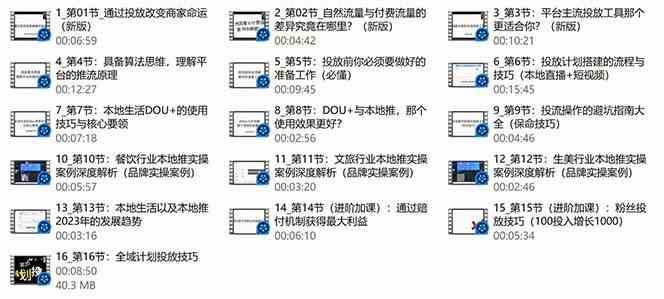 图片[3]汇创网-网创项目_汇创网_中创网_福缘网_冒泡网_资源整合平台本地同城推核心方法论，本地同城投放技巧快速掌握运营核心（16节课）汇创网-网创项目_汇创网_中创网_福缘网_冒泡网_资源整合平台汇创网