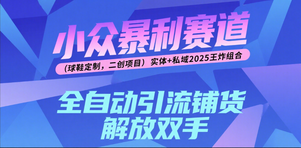 楠—小众暴利赛道（球鞋定制，二创项目）实体+私域2025王炸组合汇创网-网创项目_汇创网_中创网_福缘网_冒泡网_资源整合平台汇创网
