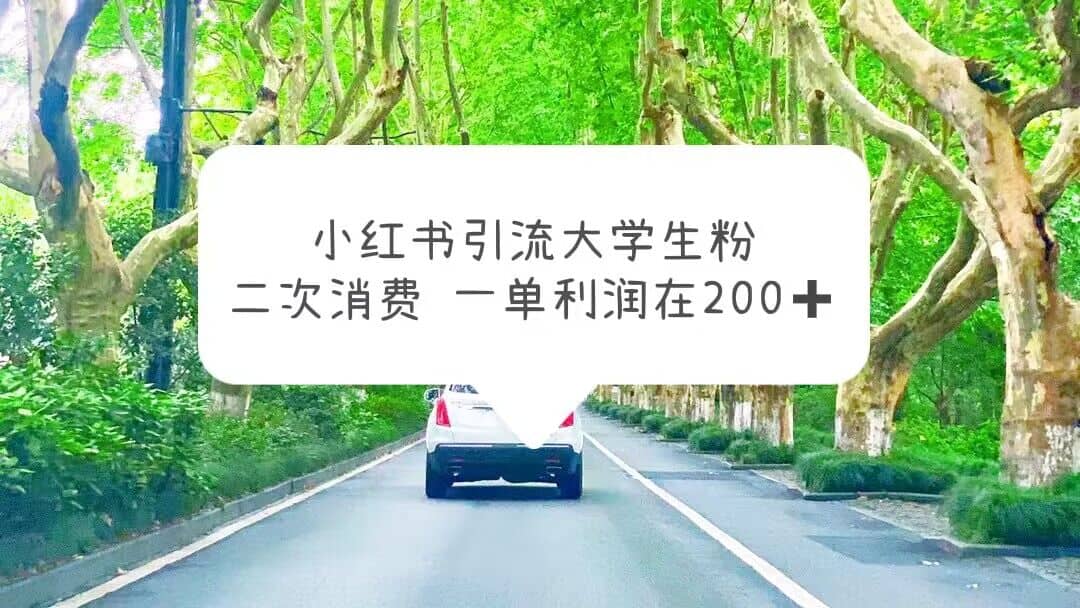 小红书引流大学生粉，变现项目，一单利润在200+（教程+资源）网创项目_汇创网_中创网_福缘网_冒泡网_资源整合平台汇创网