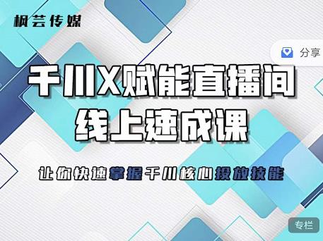 枫芸传媒-线上千川提升课，提升千川认知，提升千川投放效果汇创网-网创项目_汇创网_中创网_福缘网_冒泡网_资源整合平台汇创网