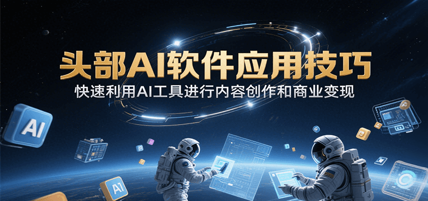 头部AI软件应用技巧，快速利用AI工具进行内容创作和商业变现汇创网-网创项目_汇创网_中创网_福缘网_冒泡网_资源整合平台汇创网