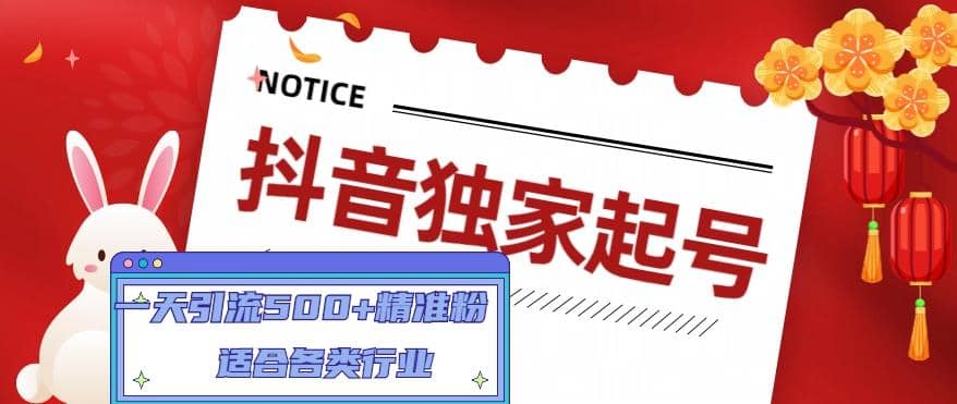 抖音独家起号，适合各类行业（9节视频课）汇创网-网创项目_汇创网_中创网_福缘网_冒泡网_资源整合平台汇创网