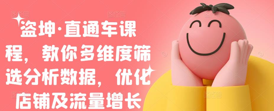 盗坤·直通车课程，教你多维度筛选分析数据，优化店铺及流量增长汇创网-网创项目_汇创网_中创网_福缘网_冒泡网_资源整合平台汇创网