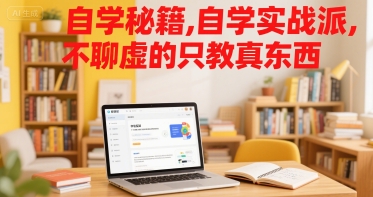 自学秘籍，自学实战派，不聊虚的只教真东西汇创网-网创项目_汇创网_中创网_福缘网_冒泡网_资源整合平台汇创网