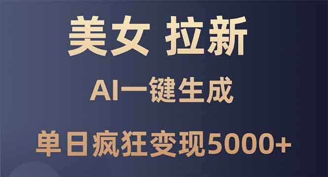 （13866期）美女暴力拉新，通过AI一键生成，单日疯狂变现5000+，纯小白一学就会！汇创网-网创项目_汇创网_中创网_福缘网_冒泡网_资源整合平台汇创网