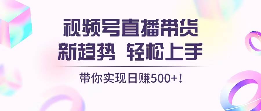 （13370期）视频号直播带货新趋势，轻松上手，带你实现日赚500+汇创网-网创项目_汇创网_中创网_福缘网_冒泡网_资源整合平台汇创网