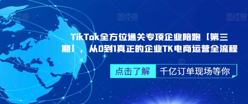 ‎TikTok全方位通关专项企业陪跑【第三期】，从0到1真正的企业TK电商运营全流程汇创网-网创项目_汇创网_中创网_福缘网_冒泡网_资源整合平台汇创网