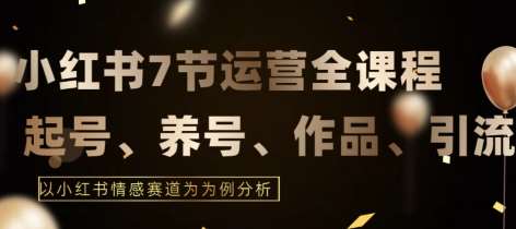 7节小红书运营实战全教程，结合最新情感赛道，打通小红书运营全流程【揭秘】汇创网-网创项目_汇创网_中创网_福缘网_冒泡网_资源整合平台汇创网