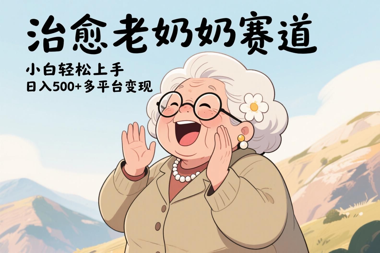 视频号治愈老奶奶赛道，小白轻松上手，日入500+多平台变现汇创网-网创项目_汇创网_中创网_福缘网_冒泡网_资源整合平台汇创网