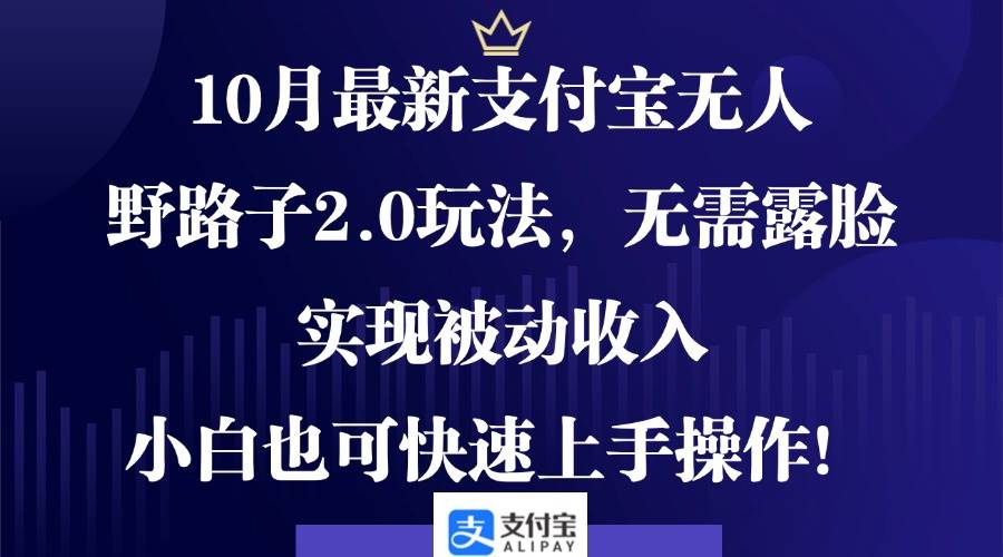 (12824期)10月最新支付宝无人野路子2.0玩法,无需露脸,实现被动收入,小白也可...汇创网-网创项目_汇创网_中创网_福缘网_冒泡网_网创项目平台汇创网