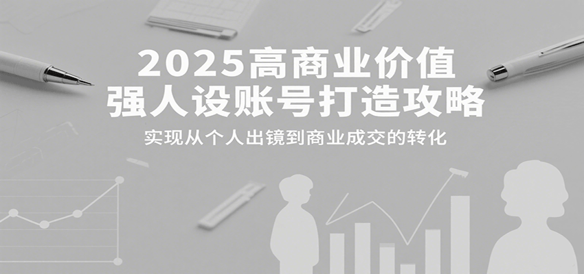 2025高商业价值强人设账号打造攻略，实现从个人出镜到商业成交的转化汇创网-网创项目_汇创网_中创网_福缘网_冒泡网_资源整合平台汇创网