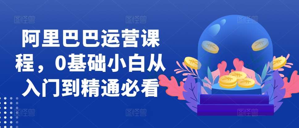 阿里巴巴运营课程，0基础小白从入门到精通必看汇创网-网创项目_汇创网_中创网_福缘网_冒泡网_资源整合平台汇创网