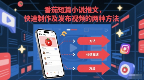 番茄短篇小说推文，快速制作及发布视频的两种方法汇创网-网创项目_汇创网_中创网_福缘网_冒泡网_资源整合平台汇创网