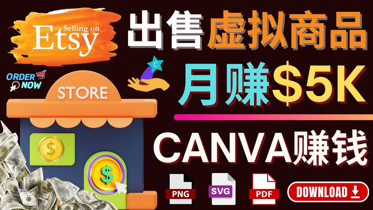 通过Etsy出售Canva模板，操作简单，收益高，月赚5000美元汇创网-网创项目_汇创网_中创网_福缘网_冒泡网_资源整合平台汇创网