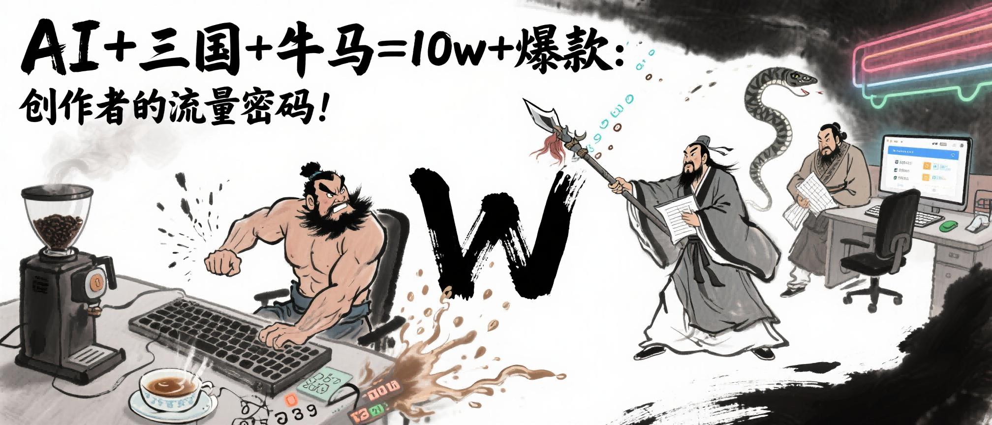AI+三国+牛马=10w+爆款：创作者的流量密码！汇创网-网创项目_汇创网_中创网_福缘网_冒泡网_资源整合平台汇创网