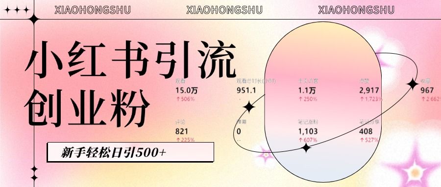 小红书私域引流无脑操作法：AI生成内容，粉丝自动转化，新手轻松日引500+创业粉汇创网-网创项目_汇创网_中创网_福缘网_冒泡网_资源整合平台汇创网