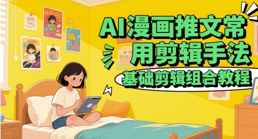 AI漫画推文常用剪辑手法，基础剪辑组合教程汇创网-网创项目_汇创网_中创网_福缘网_冒泡网_资源整合平台汇创网