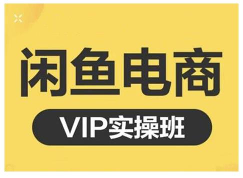 闲鱼电商零基础入门到进阶VIP实战课程，帮助你掌握闲鱼电商所需的各项技能汇创网-网创项目_汇创网_中创网_福缘网_冒泡网_资源整合平台汇创网