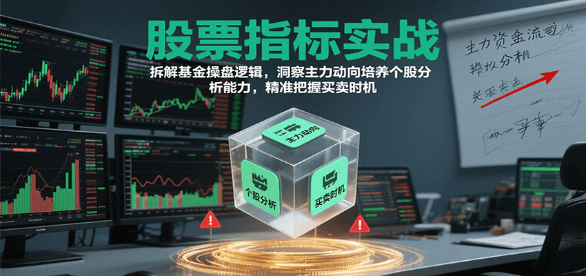 股票指标实战，拆解基金操盘逻辑，洞察主力动向培养个股分析能力，精准把握买卖时机汇创网-网创项目_汇创网_中创网_福缘网_冒泡网_资源整合平台汇创网