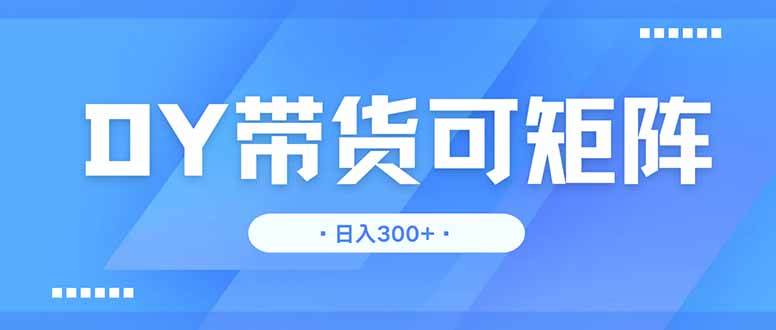 （14414期）DY带货，日入300＋矩阵无上限汇创网-网创项目_汇创网_中创网_福缘网_冒泡网_资源整合平台汇创网