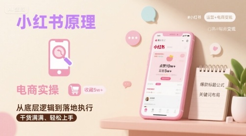小红书原理以及详细实操流程，小红书电商教程汇创网-网创项目_汇创网_中创网_福缘网_冒泡网_网创项目平台汇创网