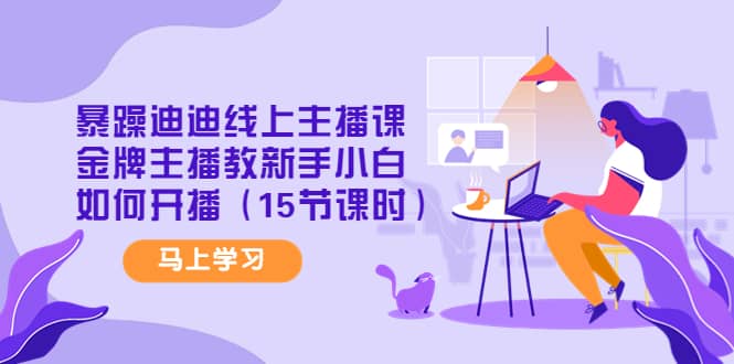 暴躁迪迪线上主播课，金牌主播教新手小白如何开播（15节课时）汇创网-网创项目_汇创网_中创网_福缘网_冒泡网_资源整合平台汇创网