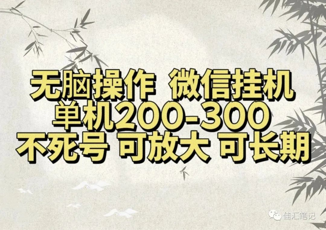 无脑操作微信视频号挂机单机200-300一天，不死号，可放大，工作室实测汇创网-网创项目_汇创网_中创网_福缘网_冒泡网_资源整合平台汇创网
