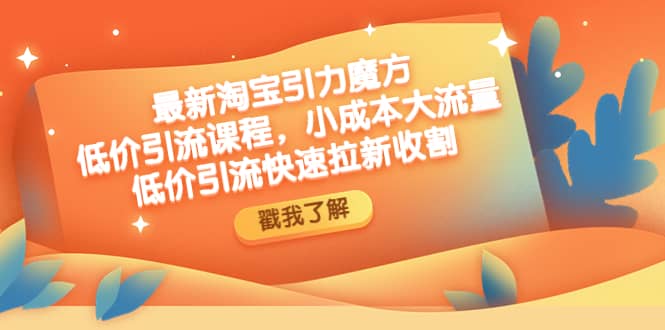 最新淘宝引力魔方低价引流实操：小成本大流量汇创网-网创项目_汇创网_中创网_福缘网_冒泡网_资源整合平台汇创网