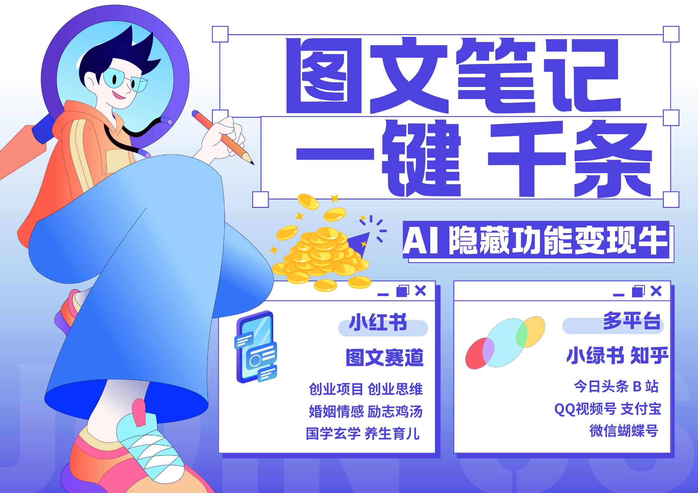 小红书小绿书 秒生图文一键千条 轻松变现3W+汇创网-网创项目_汇创网_中创网_福缘网_冒泡网_资源整合平台汇创网